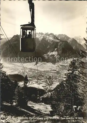 Seilbahn Muttersberg Bludenz Rhaetikon  Kat. Bahnen