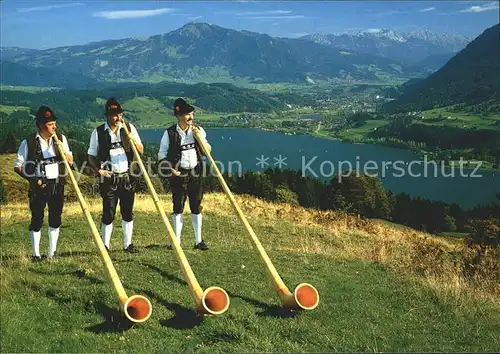 Alphorn Alphornblaeser Alpsee  Kat. Musik