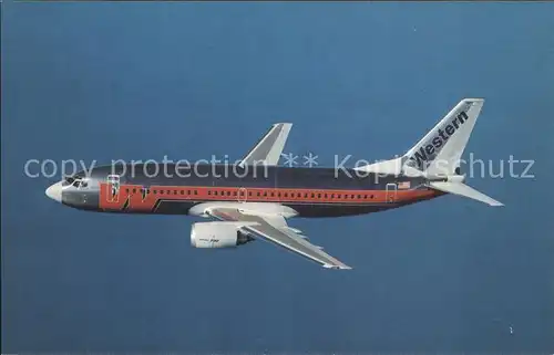 Flugzeuge Zivil Western Airlines Boeing 737 347 Kat. Airplanes Avions