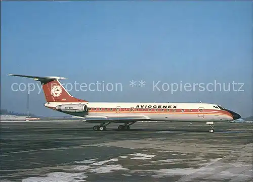 Flugzeuge Zivil Aviogenex Tupolev 134 A YU AHY Kat. Airplanes Avions