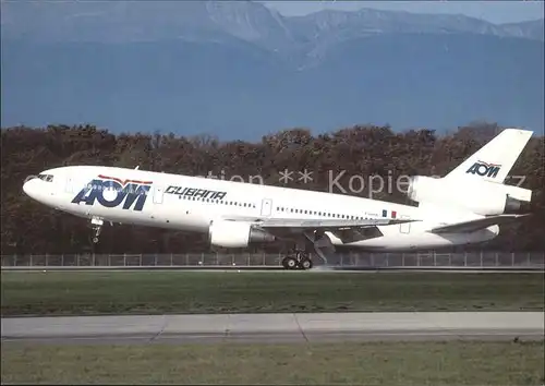 Flugzeuge Zivil AOM Cubana McDDouglas DC 10 30 F GHOI cn 46870 Kat. Airplanes Avions