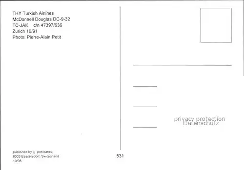 Flugzeuge Zivil THY Turkish Airlines McDonnell Douglas DC 9 32 TC JAK Kat. Airplanes Avions