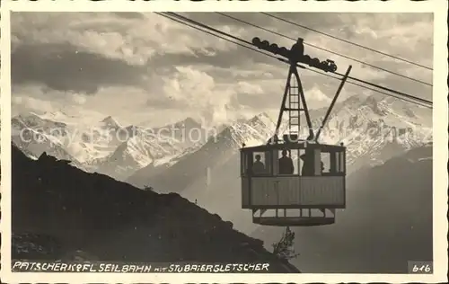 Seilbahn Patscherkofel Stubaigletscher  Kat. Bahnen