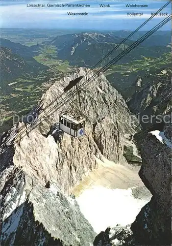 Seilbahn Zugspitze Waxenstein Hoellental Kat. Bahnen