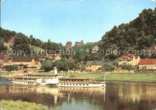 Dampfer Seitenrad Dresden Rathen Talwaechter Lokomotive Lamm  Kat. Schiffe