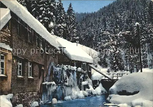 Wassermuehle Schwarzwald Winter Eis  Kat. Gebaeude und Architektur