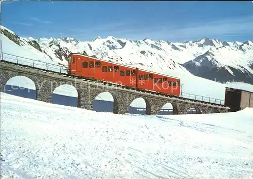 Zahnradbahn Davos Parsennbahn Pischahorn Flueela Wisshorn  Kat. Bergbahn