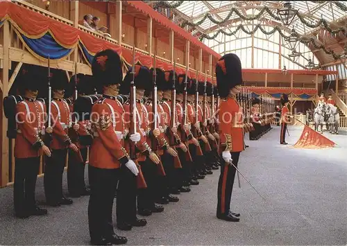 Leibgarde Wache Royal Salute Present Arms Coldstream Guards Madame Tussaud s Kat. Polizei