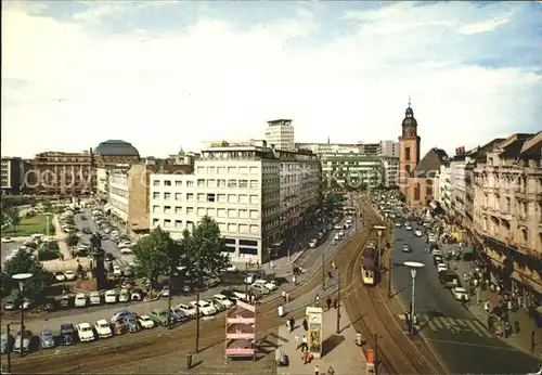 Strassenbahn Frankfurt am Main Goethe Platz Rathenau Platz Rossmarkt  Kat. Strassenbahn