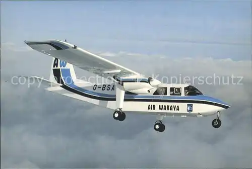 Flugzeuge Zivil Air Wakaya BN 2B 26 Islander G BSAC DQ FHG cn 2230 Kat. Airplanes Avions