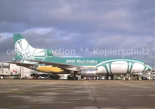 Flugzeuge Zivil BWIA West Indies Lemon colours Lockheed L 1011 500 9Y TGN Kat. Airplanes Avions