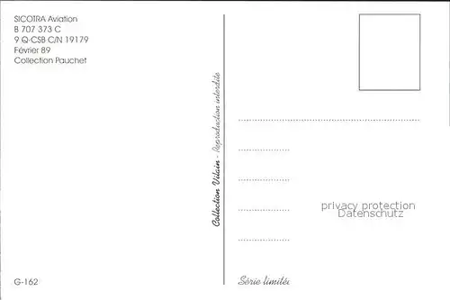 Flugzeuge Zivil Sicotra Aviation B 707 373C 9Q CSB C N 19179 Kat. Airplanes Avions