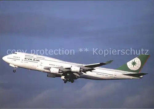 Flugzeuge Zivil Eva Air B747 45E B 16402 c n 27063 947 Kat. Airplanes Avions