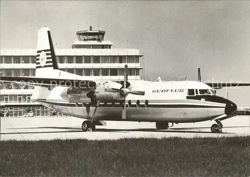 Flugzeuge Zivil Suedflug F 27 Kat. Airplanes Avions