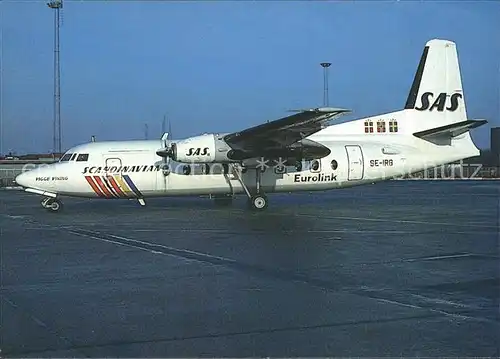 Flugzeuge Zivil S.A.S. Fokker F 27 friendship Copenhagen Kastrup Kat. Airplanes Avions