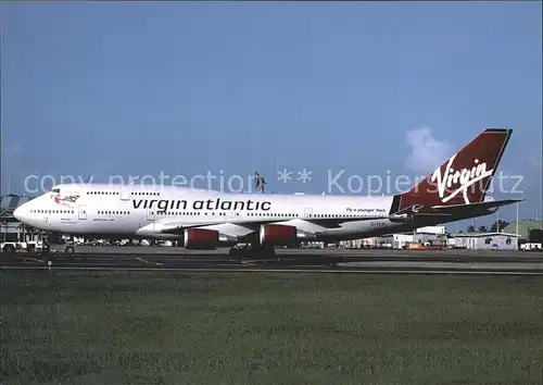 Flugzeuge Zivil Virgin Atlantic Boeing B747 443 G VLIP c n 32338 1274 Kat. Airplanes Avions