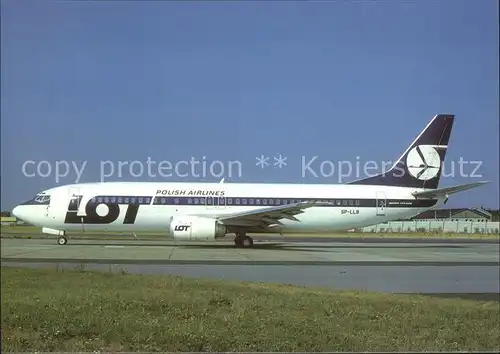 Flugzeuge Zivil LOT B 737 45D SP LLB Warsaw  Kat. Airplanes Avions