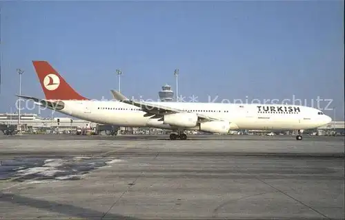 Flugzeuge Zivil Turkish Airbus A 340 300 Kat. Airplanes Avions