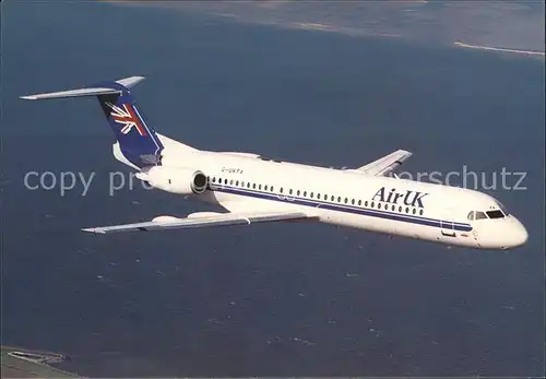 Flugzeuge Zivil Air UK Fokker 100  Kat. Airplanes Avions