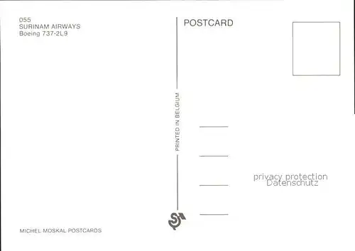Flugzeuge Zivil Surinam Airways Boeing 737 2L9 Kat. Airplanes Avions