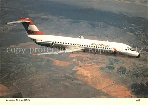 Flugzeuge Zivil Austrian Airlines DC 9 Kat. Airplanes Avions