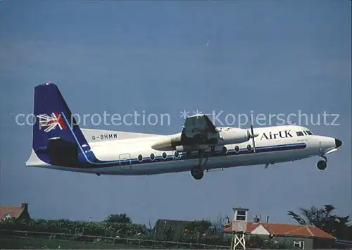 Flugzeuge Zivil Air UK Fokker F27 Mk 200 G BHMW  Kat. Airplanes Avions