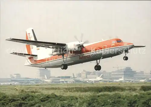 Flugzeuge Zivil Avianca Fokker F50 PH AVH c n 20281 Kat. Airplanes Avions