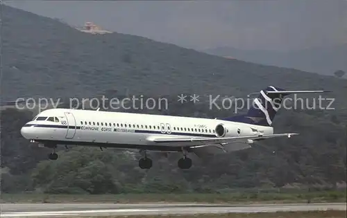 Flugzeuge Zivil Compagnie Corse Mediterranee Fokker 100 F GMPG  Kat. Airplanes Avions