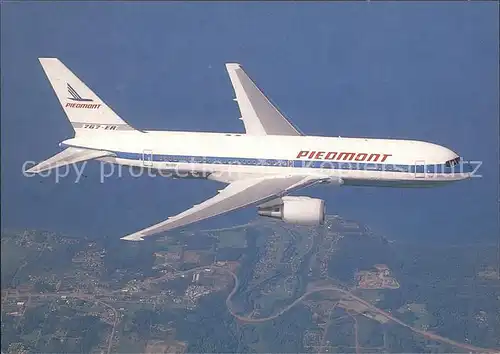 Flugzeuge Zivil Piedmont Boeing 767 201  Kat. Airplanes Avions