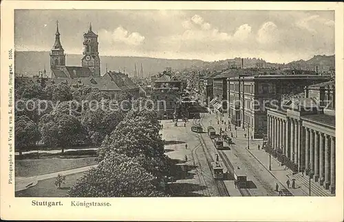 Strassenbahn Stuttgart Koenigstrasse  Kat. Strassenbahn