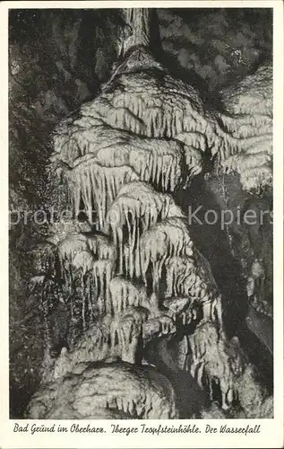 Hoehlen Caves Grottes Bad Grund Oberharz Iberger Tropfsteinhoehle Wasserfall Kat. Berge