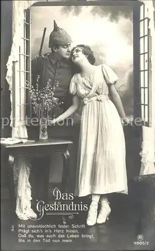 Foto RPH Nr. 4885 2 Frau Soldat Poesie Das Gestaendnis Kat. Fotografie