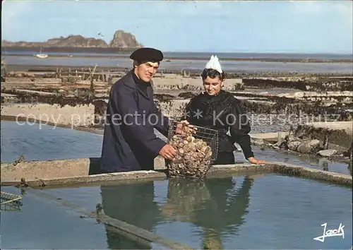 Meerestiere Austern Huitres Cancale Costume Trachten  Kat. Tiere