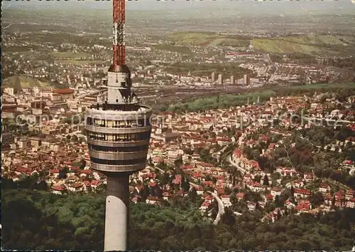 Fernsehturm Funkturm Stuttgart Fliegeraufnahme Kat. Gebaeude