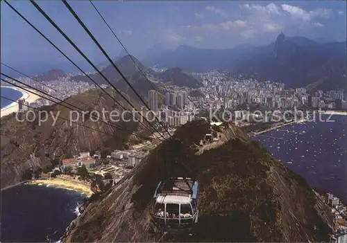 Seilbahn Rio de Janeiro Pao de Acucar Praia Vermelha Baia da Guanabara Kat. Bahnen