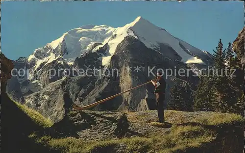 Alphorn Alphornblaeser Kandersteg Balmhorn Altels Kat. Musik