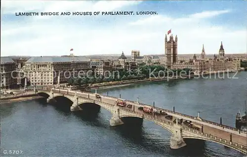 Bruecken Bridges Ponts Lambeth Bridge Houses of Parliament London
