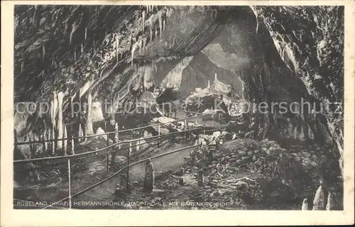 Hoehlen Caves Grottes Ruebeland Hermannshoehle Haupthoehle Baerenkirchhof  Kat. Berge