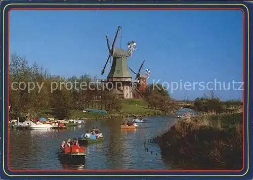 Windmuehle Sieltief Kanal Greetsiel Kat. Gebaeude und Architektur