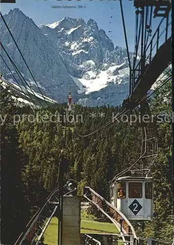 Seilbahn Bayerische Zugspitz Seilbahn Zupspitze Kat. Bahnen