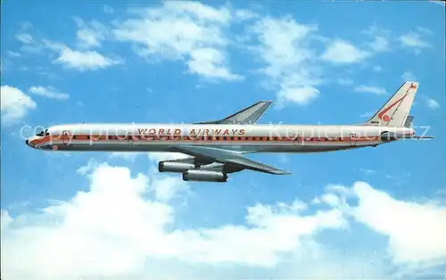 Flugzeuge Zivil World Airways DC 8  Kat. Airplanes Avions