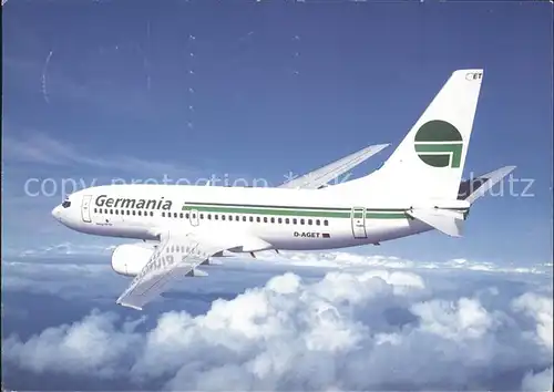 Flugzeuge Zivil Germania Boeing 737 700 D AGET  Kat. Airplanes Avions