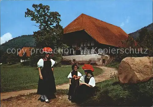 Trachten Schwarzwald Gutachtal Bollenhut Schwarzwaldhaus Kat. Trachten