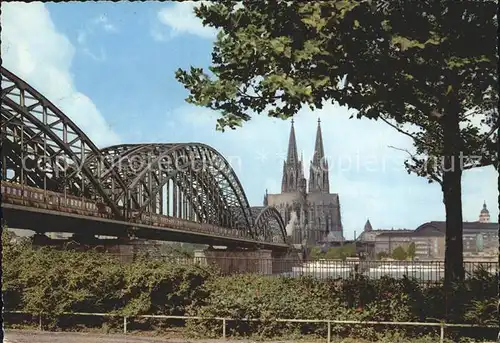 Bruecken Bridges Ponts Hohenzollernbruecke Dom Koeln 