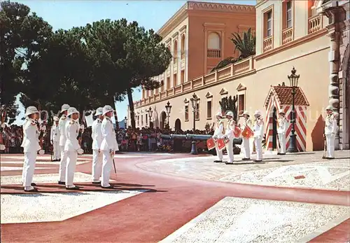 Leibgarde Wache Palais Princier Releve de la Garde Monaco Kat. Polizei