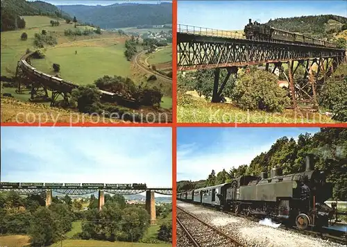 Lokomotive Museumsbahn Wutachtal Biesenbach Viadukt Fuetzener Bruecke  Kat. Eisenbahn