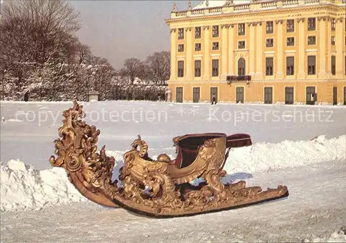 Schlitten Schnee Karussel Schlitten Koenigin Maria Theresia Museum Wien  Kat. Sport