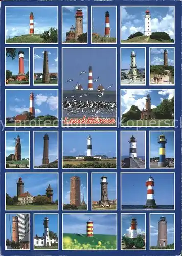 Leuchtturm Lighthouse Amrum Ruegen Darss Kampen Dahmeshoeved Schleimuende Kat. Gebaeude