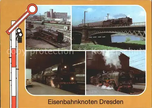 Lokomotive Eisenbahnknoten Dresden Bahnbetriebswerk Elbbruecke  Kat. Eisenbahn