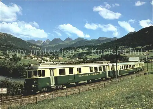 Eisenbahn Bodensee Toggenburg Bahn Nesslau Neu St. Johann Churfirsten Kat. Eisenbahn